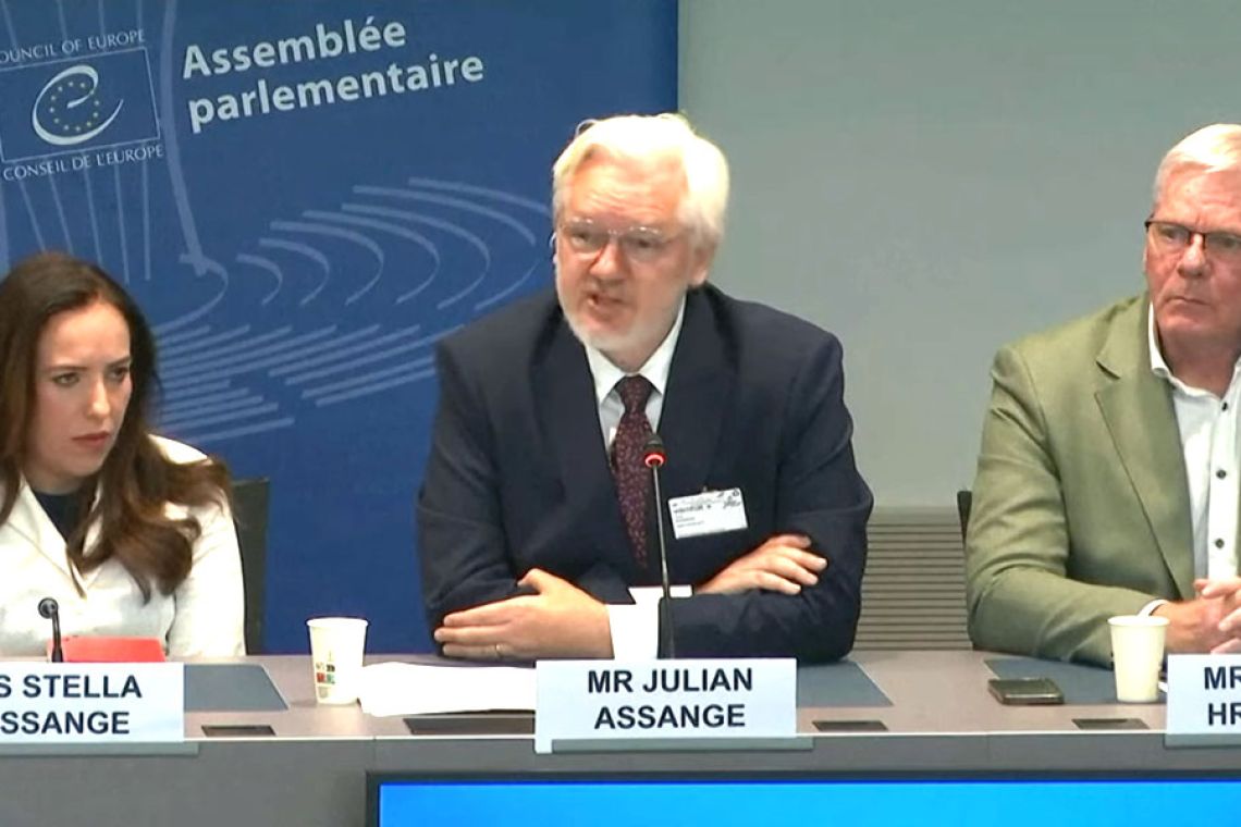 Julian Assange au Conseil d' Europe : La liberté d'expression est à un sombre carrefour